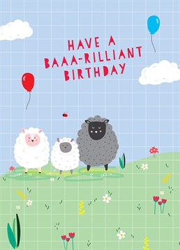 This Scribbler Birthday card will make ewe laugh! They won't be counting sheep when they see this one! Alright, we'll stop! Don't be sheepish, get this Birthday card! OK, now we'll stop!