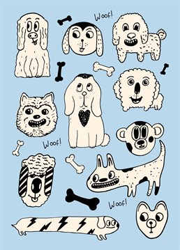 This Scribbler card is the dog's do-dahs! Send this to a crazy dog person for their birthday!