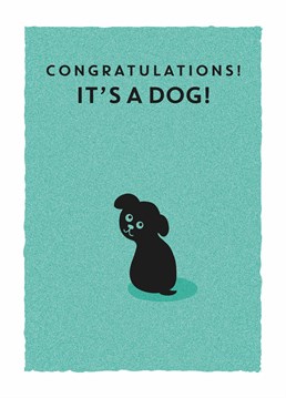 They've just taken the next step in their lives. They had a fur baby! Say congratulations on their new dog with this cute Scribbler card.
