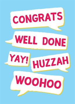 Prove your vocabulary is wider than just congratulations with this card designed by Scribbler.