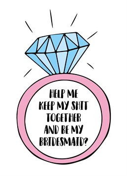 For the panic before the wedding comes a card that helps you ask for backup designed by Scribbler.