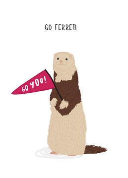 Don't hold any punches go Ferret 100%! Believe in yourself. Designed by Scribbler.