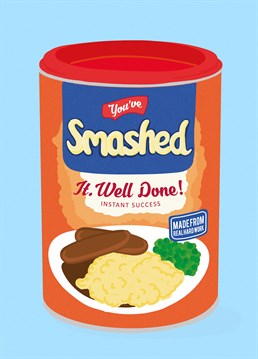 Sausage and mash for tea to celebrate the great news! Designed by Scribbler.