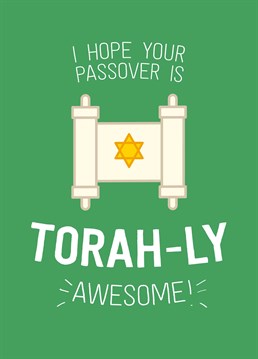 Wish someone an awesome Passover with this card designed by Scribbler.
