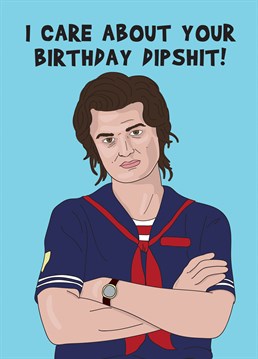 Are you the Steve to their Dustin, then let them know you care about them and their birthday with this brilliant card by Scribbler?