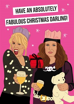 Crack open a bottle of Bolly and wish a Merry Christmas, sweetie darling to your partner in crime! Designed by Scribbler.
