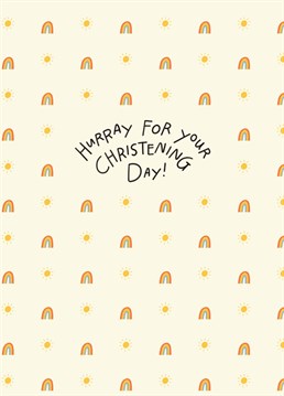 Send a cardful of rainbows and sunshine to help mark this special day! Christening design by Scribbler.