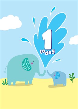 Elephants never forget but it's unlikely they'll remember this day! Send this adorable milestone Scribbler design to commemorate a little one's 1st birthday.
