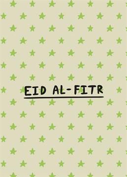 You did it! Celebrate the end of fasting for another year with this Eid al-Fitr design by Scribbler.