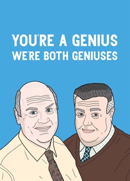 Anyone who gets paid to sit around all day and do as little work as possible is a genius in my book. Praise your partner in crime (fighting) with this Brooklyn Nine Nine inspired Scribbler card.