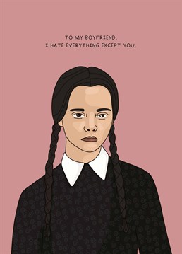 Clearly you only have one thing on your mind... Homocide. If Wednesday Addams is your spirit animal, send him this iconic Scribbler design.