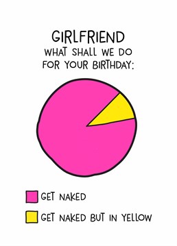 Hmm get naked in yellow sounds intriguing to me... Get her down to her birthday suit and give her a very special present, as well as this funny Scribbler design.