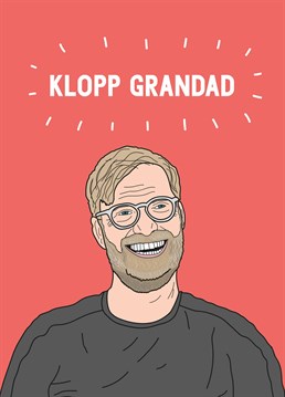 If your grandad's a die-hard Liverpool fan, send him the cherry on top of a great season and the man who made it all happen with this football inspired Scribbler Birthday card.