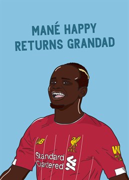 Still riding on a high from their victory, a Liverpool fan would be chuffed to recieive this football inspired birthday card, featuring a player who helped them get there! Designed by Scribbler.