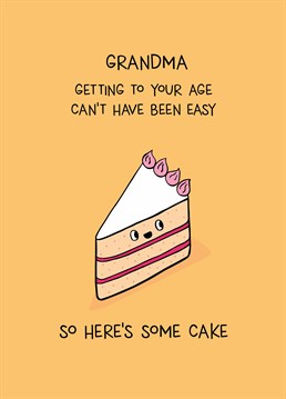Your grandma really does take the cake! Put the cherry on top of her day and send a slice of love and laughter with this Scribbler birthday design.