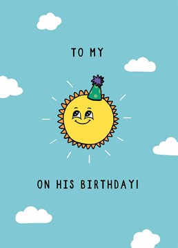 A smiley, son-ny card for your boy on his birthday. Designed by Scribbler.