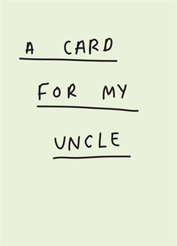 Looking for a Birthday card for your Uncle? Look no further. This Scribbler Birthday card fits the bill alright!