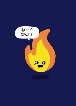 Send this cute little flame to brighten up their Diwali celebrations. Designed by Scribbler.