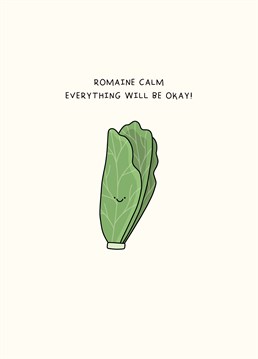 Lettuce all stay calm! Make them laugh through the stress with this punny Scribbler thinking of you card.