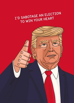 The great thing about having no morals is anything goes! Make your loved one laugh with this Trump inspired Scribbler card.