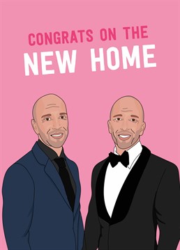 Send the Oppenheim brothers, Jason and Brett to welcome them to their dream home with this Selling Sunset inspired Scribbler New Home card.