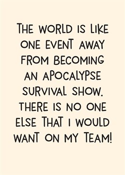 A mysterious zombie virus is just what we need right now. Maybe it'll spice things up. Second thoughts the world is spicy enough! Send this Scribbler anniversary card to be the Daryl to your Rick.