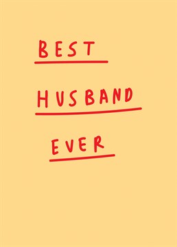 Your husband's pretty damn great! If your anniversary is coming up this is the perfect Scribbler card to send to let him know what you think.