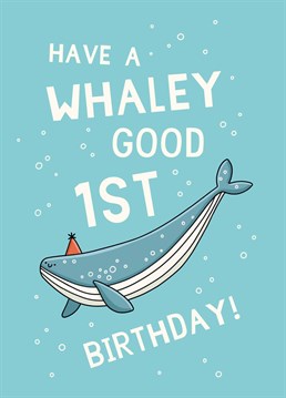 Make a big splash on a little one's birthday and celebrate their 1st year with this sea-riously punny Scribbler card.
