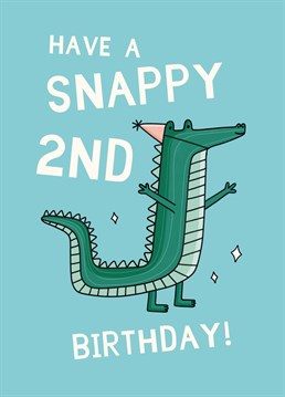 Two already? Send this cute Scribbler card to a little croc-star in the making and help them celebrate their 2nd birthday.