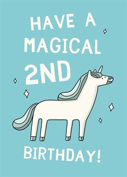 Two today! Make all their birthday wishes come true with this magical Scribbler design, perfect for a 2-year-old.