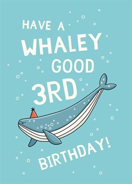 Make a big splash on a little one's birthday and celebrate their 3rd year with this sea-riously punny Scribbler card.