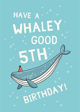 Make a big splash on a little one's birthday and celebrate their 5th year with this sea-riously punny Scribbler card.