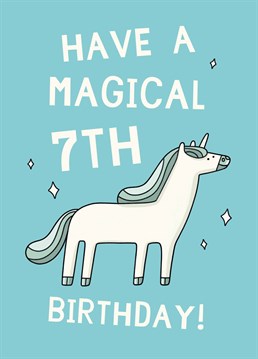 Seven today! Make all their birthday wishes come true with this magical Scribbler design, perfect for a 7-year-old.