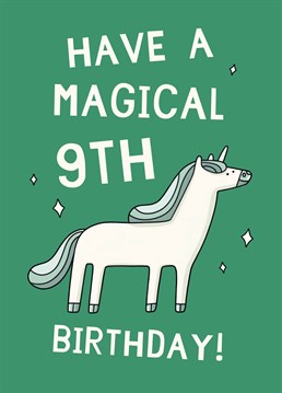 Nine today! Make all their birthday wishes come true with this magical Scribbler design, perfect for a 9-year-old.