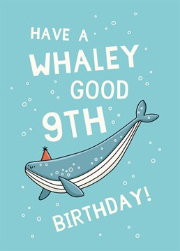 Make a big splash on a loved one's birthday and celebrate their 9th year with this sea-riously punny Scribbler card.