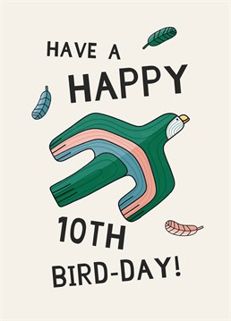 Make sure your favourite 10-year-old is flying high on their birthday with this cute design by Scribbler.