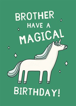 Make all his birthday wishes come true with this magical Scribbler design, perfect for a special brother!