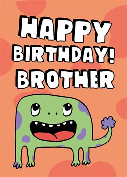 Say Happy Birthday to your favourite little monster with this cute Scribbler card, perfect for your brother.