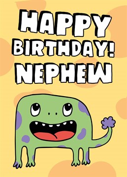 Say Happy Birthday to your favourite little monster with this cute Scribbler card, perfect for your nephew.