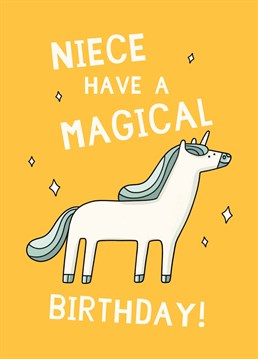 Make all her birthday wishes come true with this magical Scribbler design, perfect for a special niece!