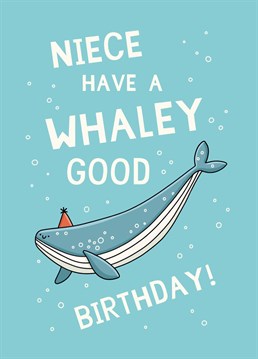 Make a big splash on your niece's birthday and help her celebrate with this sea-riously punny Scribbler card.