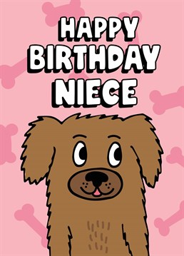 Wish a very Yappy Birthday to your niece with this cute and cuddly design by Scribbler.