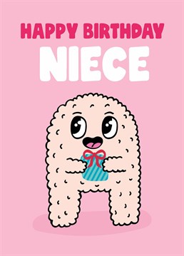 Send a birthday cuddle to your favourite little monster with this cute Scribbler card, perfect for your niece.