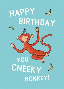 If they're a cheeky little monkey, they'll go bananas for this brilliant birthday card by Scribbler.