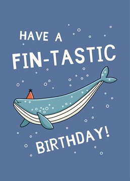Make a big splash on your loved one's birthday and help them celebrate with this sea-riously punny Scribbler card.