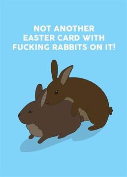 This crazy Scribbler Easter card is laugh out loud funny and ridiculously rude - look away kids, the bunnies are having a moment!
