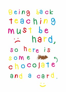 Shout out to all the School staff -  we don't know how you do it! Show your teacher some appreciation at Easter with this cute Scribbler card.