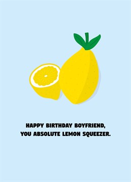 If your boyfriend's a real Cockney geezer, send him this funny birthday card and a tumble down the sink on you. Designed by Scribbler.
