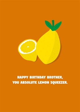 If your brother's a real Cockney geezer, send him this funny birthday card and a tumble down the sink on you. Designed by Scribbler.