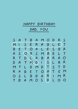 Give dad something to puzzle over on his birthday with this brilliantly rude card by Scribbler.